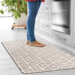 World Rug Gallery Modern Geometric Anti-Fatigue Standing Mat -Interior furniture GUEST e679411a e103 46fa bbee 2cc3cb59085d