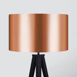 Allora Mid-Century Modern Tripod Floor Lamp With Drum Shade - Teamson Home -Interior furniture GUEST e6804f90 ef65 4348 9efb 238142fe6230