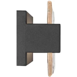 Possini Euro Design Cascadia 23 3/4" High Modern Bathroom Vanity Wall Lamp Light Fixture Mount Over The Sink Mirror LED Black Piastra Glass Shade -Interior furniture GUEST e6de0d6c 0985 4fd1 9d8b 2835fb37186d