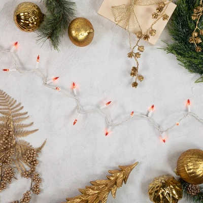 Northlight Mini Incandescent Christmas Lights - Orange - 20.25' White Wire - 100ct 3 Northlight Mini Incandescent Christmas Lights - Orange - 20.25' White Wire - 100ct