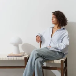 Brightech Mushroom Mid-Century (Includes LED Light Bulb) Desk Table Lamp Frosted White Glass: Frosted Glass, 9.5" Dome Shade -Interior furniture GUEST e811bb1e 94e2 47e7 8787 c61f896b014a