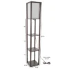 Hastings Home Floor Lamp – Etagere Style Standing Light With 3 Tiers Of Storage Shelving, Brown -Interior furniture GUEST e832e727 8f8c 44d7 963c 20bd3e13e4e4