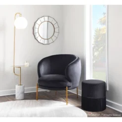 Symbol Contemporary/Glam Floor Lamp With Integrated Table & Marble Base - LumiSource: Tall, LED, UL Listed -Interior furniture GUEST e8c9d632 48be 4192 8c8b ae4fd4f66f28