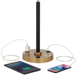 Possini Euro Design Possini Euro Carlyle USB Port And Outlet Modern Desk Lamps Set Of 2 -Interior furniture GUEST e9a786dd 1b21 43a4 bd87 0148cad99c9f