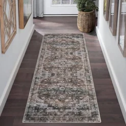 Coucheta Area Rug, Vintage Carpet, Washable Rugs For Living Room, Low Pile Farmhouse Front Door Mat With Non Slip Backing -Interior furniture GUEST e9e15e26 b75d 4f94 b4ba 32c9c94d4a87