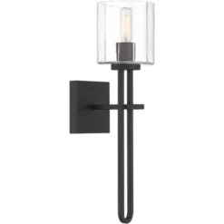 Possini Euro Design Possini Euro Katrina 17 1/2" High Black Wall Sconce Set Of 2 -Interior furniture GUEST eafa9596 16a9 454b 99bc b86ab1fff72c