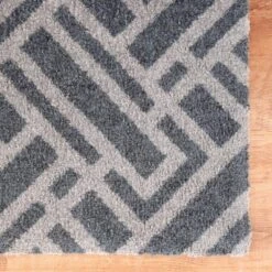 2'x3' ColorStar Deco Grid Door Mat Charcoal - Bungalow Flooring -Interior furniture GUEST ebffc099 f55e 4b6e bbdb d727d4917f0d