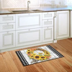 Briarwood Lane Sunflower Fall Wreath Welcome Doormat Autumn Floral Indoor Outdoor 30" X 18" -Interior furniture GUEST ec0451d5 2cfa 473e 8075 d60679d30a7b