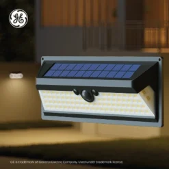 GE Outdoor Security Solar Powered Wall Light Fixture 5CCT -Interior furniture GUEST ec4d327e 42f8 4b3f 8125 2375364a5bb5