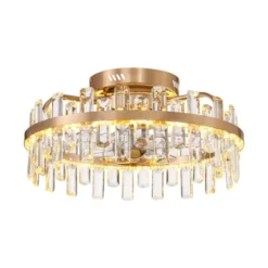 Ludomide 19" Modern Crystal Flush Mount Ceiling Fan With Lights And Remote, Luxury Gold Crystal Cage Low Profile Ceiling Fan For Bedroom 19 Ludomide 19" Modern Crystal Flush Mount Ceiling Fan With Lights And Remote, Luxury Gold Crystal Cage Low Profile Ceiling Fan For Bedroom -Interior furniture GUEST ecba424f 9eb5 445c b93c 7dc3bd8d7ccf