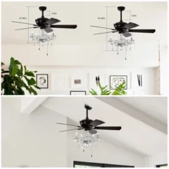 Gulches 52'' Crystal Shade Ceiling Fan Lamp -Interior furniture GUEST ed40109c cf0e 4d0f b37c 92c82a895f2f