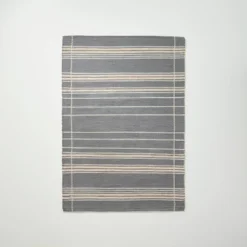 Wool Blend Variegated Stripe Area Rug Dark Gray - Hearth & Hand™ With Magnolia -Interior furniture GUEST ed90b234 077e 454c 8d98 a788492a1a64