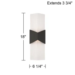 Possini Euro Design Possini Euro Tux 18" High Black And White LED Wall Sconce Set Of 2 -Interior furniture GUEST ee2f8095 65b0 4be0 9f5c e3cd0c30eebf