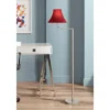 360 Lighting Modern Swing Arm Floor Lamp 60.5" Tall Brushed Nickel Red Silk Dupioni Bell Shade For Living Room Reading Bedroom Office -Interior furniture GUEST eee607a7 d661 45ca 8248 bf1ae48f3698