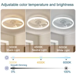 TOBILI 19" White Feather Bedroom Fan Light,Dimmable,5 Blades -Interior furniture GUEST efd10f98 2aa8 4313 a72f 0e6696c189cb