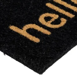 Northlight Black Coir "Hello" Outdoor Doormat 18" X 30" -Interior furniture GUEST f12a01b4 118f 4fe3 99b8 2515a916353f