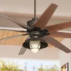 72" Casa Vieja Predator Rustic Indoor Outdoor Ceiling Fan With LED Light Remote English Bronze Cherry Frosted Glass Damp Rated For Patio Exterior Home -Interior furniture GUEST f131e5a3 f31e 4c51 b17f a4708eaeaf27