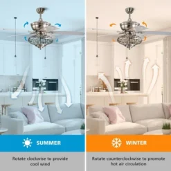 Costway 52'' Ceiling Fan With Light Nickel Plated Color Wooden Blades W/Remote Control -Interior furniture GUEST f1baa815 e88d 41a9 91c5 b899a78c1d4a