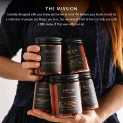 Craft & Kin Wood Wick, All-Natural Soy Aromatherapy Candle In Amber Glass Jar -Interior furniture GUEST f25d6d43 352b 42fb 8d7e 3ed501784579