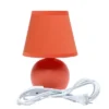 8.66" 2pk Petite Ceramic Orb Base Bedside Table Lamps With Matching Tapered Drum Shade Orange - Creekwood Home -Interior furniture GUEST f3eb723a 5134 49d1 8541 5161b72685fe