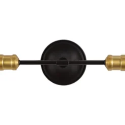 13.25" 2-Light Jaxon Industrial Farmhouse Iron LED Vanity Oil Rubbed Bronze/Brass Gold - JONATHAN Y: Wall Sconce, UL Listed -Interior furniture GUEST f42a4473 5cd7 4842 83c4 b7f831f947f3