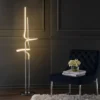 64" Metal Minimalist Dimmable Floor Lamp (Includes LED Light Bulb) - JONATHAN Y