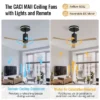 Ceiling Fan With Light & Remote Control Reversible Dimmable Noiseless With 6-Speeds Timer -Interior furniture GUEST f593ec15 2c64 49d5 b1aa 2cbae2005753