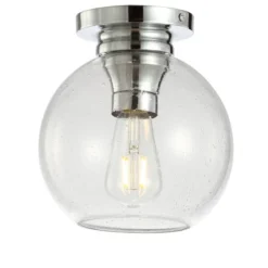7.75" Metal/Glass Atlas Flush Mount (Includes Energy Efficient Light Bulb) - JONATHAN Y -Interior furniture GUEST f5a6c8fd 2f72 406a a0ec 4021b09332ca