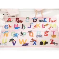 Eric Carle Alphabet Area Kids' Rug (4'11"x6'6") Pink - Home Dynamix -Interior furniture GUEST f6903dfd 760e 4b2e b38c 0bc5d35977d5