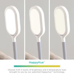 Verilux HappyLight Duo Floor Lamp 2-in-1 Therapy And Task Light White: Adjustable Intensity, 360° Gooseneck, No Assembly Required -Interior furniture GUEST f6abe1dd 026c 4187 8aac a74e182d05b3