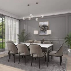 Glass Table Lamp With Drum Shade Silver - Olivia & May -Interior furniture GUEST f72a3866 6ea3 4e59 aa2b f08d3b655a2e