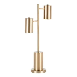 Cannes Contemporary/Glam Table Lamp With Metal Shade White (Includes LED Light Bulb) - LumiSource -Interior furniture GUEST f7538fa0 4ae3 462f afff 4f4e76561107