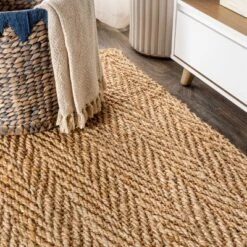 Espina Hand Woven Herringbone Chunky Jute Indoor Area Rug - JONATHAN Y -Interior furniture GUEST f7ff3919 f556 438b 9a0e 1d69def9460f