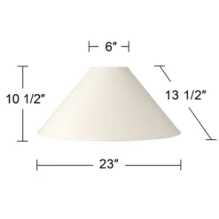 Springcrest Set Of 2 Chimney Lamp Shades White Large 6" Top X 23" Bottom X 13.5" Slant Spider Replacement Harp And Finial Fitting -Interior furniture GUEST f96033c5 4b16 415a bee2 45ed12eb7fac 1