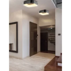 17.75" Metal Rafael Flush Mount (Includes Energy Efficient Light Bulb) Black - JONATHAN Y -Interior furniture GUEST f9b0bd1e e21a 4fde a2ca 362be03a07cb