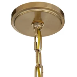 Franklin Iron Works Charleston Warm Brass Pendant Chandelier 16" Wide Modern LED Clear Seedy Glass 3-Light Fixture For Dining Room Home Kitchen Island -Interior furniture GUEST f9c9057a c2f7 43a0 9b67 e2594f99d780