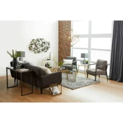 Modern Metal Chandelier With Link Style Chain Gold - Olivia & May -Interior furniture GUEST f9d12779 1582 41ed b0ae 4262808c2c0c