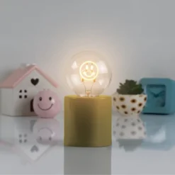 West & Arrow Smiley Face Filament LED Light Bulb Green