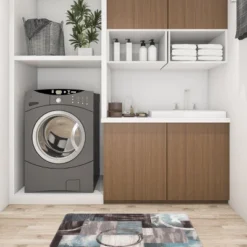 World Rug Gallery Contemporary Abstract Circles Anti Fatigue Standing Mat -Interior furniture GUEST fa5107ff 08b8 4499 8353 9654f63a9ecb