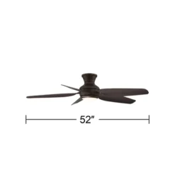 52" Casa Vieja Modern Industrial Hugger Indoor Outdoor Ceiling Fan With LED Light Remote Control Bronze Damp Rated For Patio Exterior House Home Porch -Interior furniture GUEST fb591994 9209 4b21 a55a 85a411e78a59