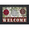 Briarwood Lane Patterned Ornaments Christmas Doormat Welcome Chec -Interior furniture GUEST fb700319 6dc0 4787 beab c9aa110a782c