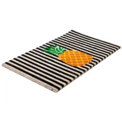 Northlight Ivory And Orange Pineapple Striped Natural Coir Outdoor Doormat 18" X 30" -Interior furniture GUEST fb8b3f09 02d5 4548 9a3a e3599afe0d31