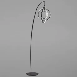 Possini Euro Design Allura Modern 79" Tall Arc Floor Lamp Matte Black Metal 3-Ring Swivel LED Light For Living Room Reading Bedroom House -Interior furniture GUEST fbb77301 a235 439e 84c0 0ff92b891dc9