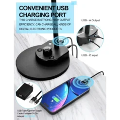 Itopfox LED Desk Lamp With USB Charging Port, 3 Color Modes, Dimmable Reading Light, Intelligent Auto Dimming, Flexible Gooseneck For Bedside, Office -Interior furniture GUEST fcfdb883 6569 4902 8ffe 256fa942e9e9