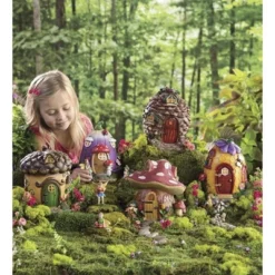 HearthSong Fairy Village Set With Five Decorative Resin Houses And 10 Nature-Themed Fairies -Interior furniture GUEST fd1e343d 341f 4c48 872a 1c923da36890
