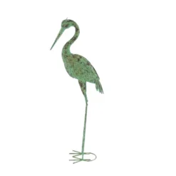 Set Of 2 Iron 47" Coastal Crane Garden Sculpture Green - Olivia & May: Heron Figure, Metal Wire Outdoor Decor -Interior furniture GUEST fd80f0f9 8b68 4e3b 8925 d5f1f8f9bb80