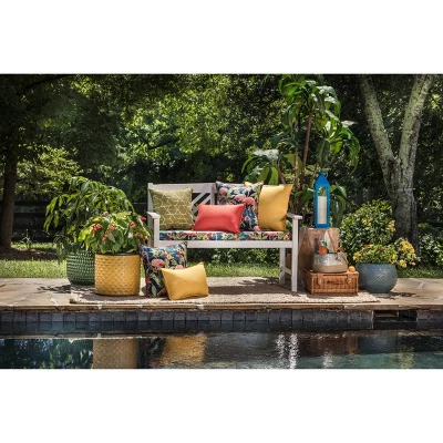 Flamingo 2pc Rectangular Outdoor Throw Pillow Set Blue - Pillow Perfect 3 Flamingo 2pc Rectangular Outdoor Throw Pillow Set Blue - Pillow Perfect