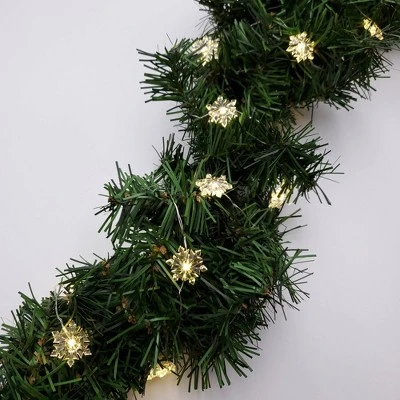 Lumabase 2ct Battery Operated LED Fairy String Lights With Snowflakes 4 Lumabase 2ct Battery Operated LED Fairy String Lights With Snowflakes - Image 2