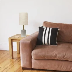 Concrete Table Lamp With Linen Shade Antique Brass - Lalia Home -Interior furniture GUEST fdf6f533 3e76 43df ad32 a1205f8f594e