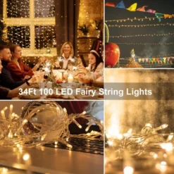 Itopfox 33Ft 100 LED Fairy Lights Warm White Outdoor String Lights With Remote Dimmable Timer 8 Modes For Wedding Party Garden Decoration -Interior furniture GUEST fe182208 85cf 4eb4 8358 e8d6ebeef69b
